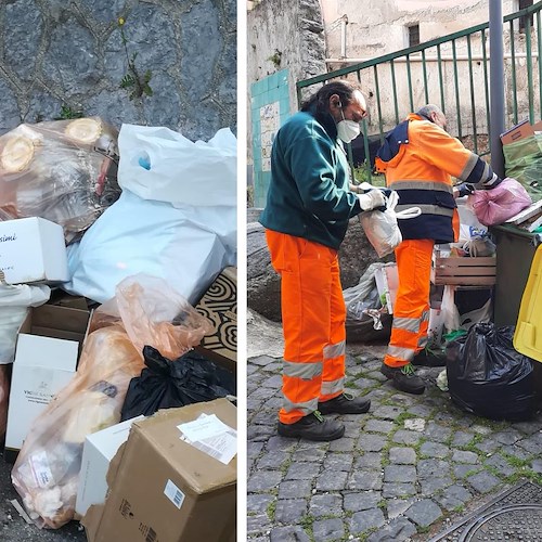 Sacchi di rifiuti conferiti inadeguatamente a Vietri sul Mare, Sindaco chiede ai cittadini «inversione di marcia»