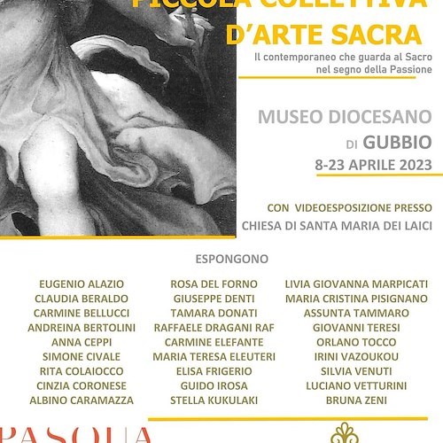 "Sacralità", il mosaico di ceramica del minorese Simone Civale alla collettiva d'arte sacra di Gubbio