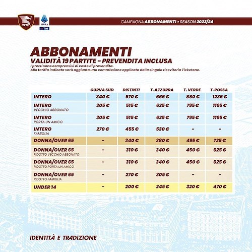 Salernitana: l’AD Milan lancia la campagna abbonamenti 2023/24 e tante altre novità