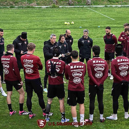 Salernitana subito al lavoro, sabato c’è il Bologna 