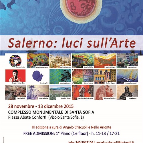 Salerno, a Santa Sofia terza edizione de 'Le Luci sull'Arte'