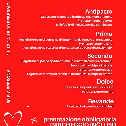 San Valentino "quintuplica" a Minori: al Villa Romana Hotel & Spa cinque serate dedicate agli innamorati