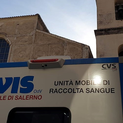 Scala, 21 gennaio si dona il sangue in piazza con l'Avis