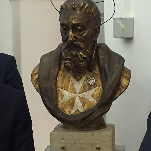 Scala, figura Beato Gerardo Sasso sempre più viva con busto del maestro Battini