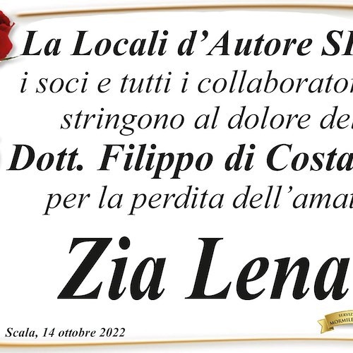 Scala piange la scomparsa della signora Maddalena Bottone