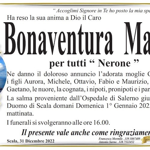Scala piange la scomparsa di Bonaventura Mansi, per tutti “Nerone”