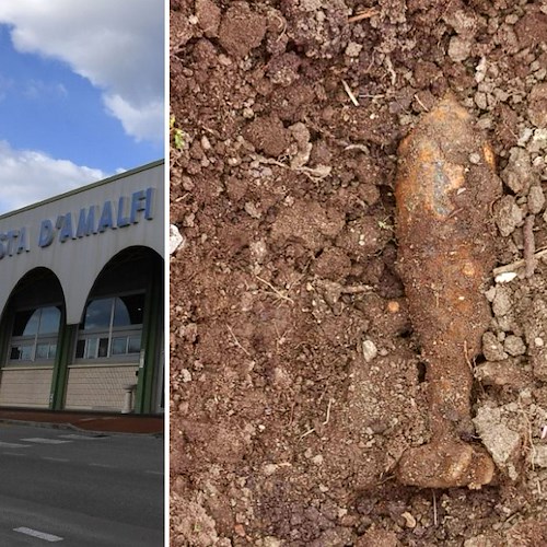 Scoperto ordigno bellico negli scavi per l'ampliamento dell'aeroporto di Salerno Costa d'Amalfi