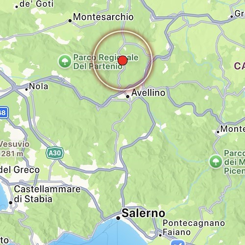 Scossa di terremoto ad Avellino avvertita fino alla Costiera Amalfitana