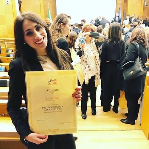 Serena Nolli di Amalfi premiata alla Camera dei Deputati: è tra i migliori laureati d’Italia 