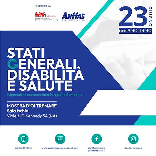 Servizi sociosanitari in Campania, 23 giugno a Napoli gli Stati Generali Disabilità e Salute 