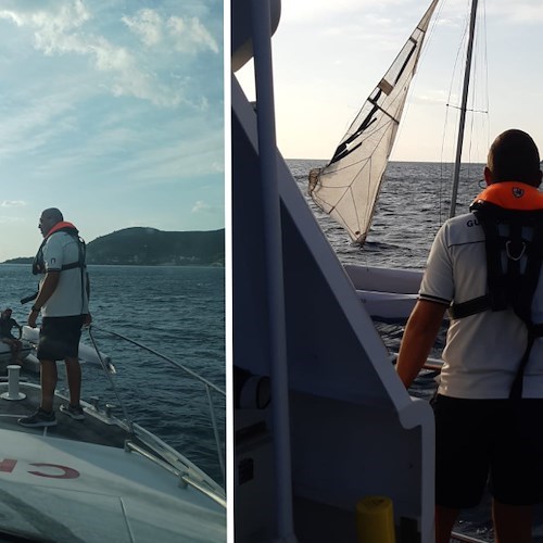 Salvataggio diportista a Montecorice<br />&copy; Guardia Costiera Agropoli