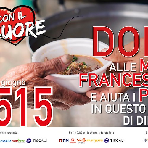 Solidarietà, Frati Assisi: un sms al 45515 per aiutare i poveri in Italia colpiti dal coronavirus 