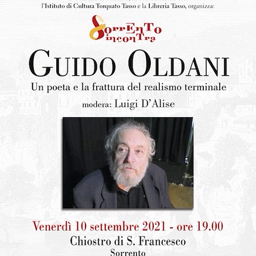 Sorrento: 10 settembre incontro con Guido Oldani, candidato al Nobel per la Letteratura