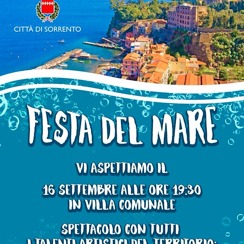 Sorrento celebra la "Festa del mare": 16 settembre serata di musica, spettacolo e cultura ambientale 
