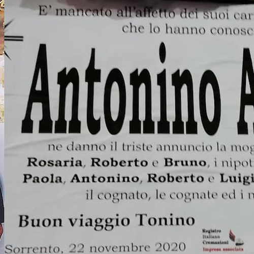 Sorrento, lutto nel mondo del turismo: morto Antonino Amuro