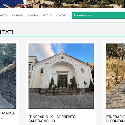Sorrento punta sul turismo naturalistico, è online il sito del Comune dedicato all'escursionismo 
