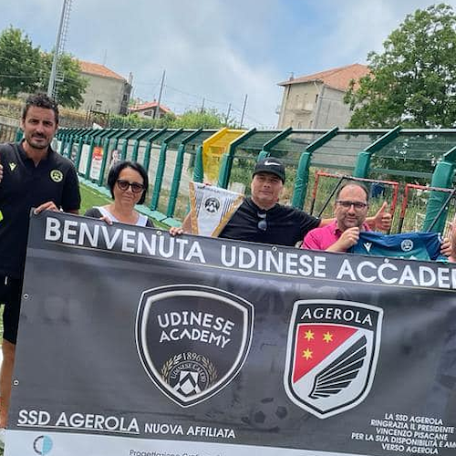 SSC Agerola affilata all'accademia giovanile dell'Udinese Calcio, obbiettivo scoprire nuovi talenti 