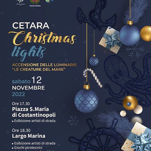 Stasera a Cetara si accendono le luminarie natalizie con un occhio al risparmio energetico