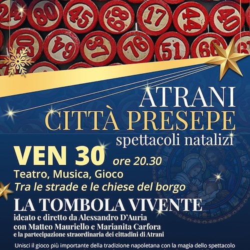 Stasera ad Atrani la Tombola Vivente: i numeri andranno cercati tra i vicoli del borgo
