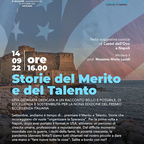 Stasera al Castel dell'Ovo il Premio Eccellenza Italiana 2022: tra i candidati anche il Luxury Resort “La Rondinaia” da Ravello