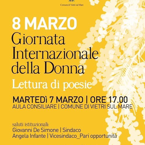 Stasera Vietri sul Mare celebra la Donna con una Lettura di poesie