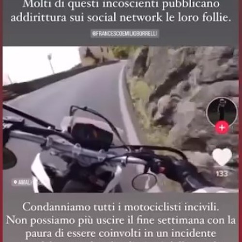 Statale Amalfitana come pista MotoGP, deputato Borrelli: «Questi sono criminali. Serve riforma al codice della strada»