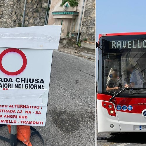 Strada chiusa a Ravello, corse Sita speciali per 9 e 10 maggio