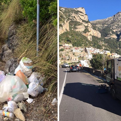 Stretta sui rifiuti a Positano, Amministrazione annuncia installazione di telecamere ‘fototrappola’
