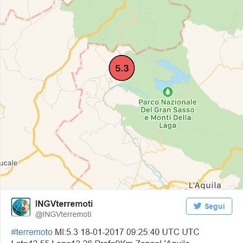 Terremoto, terza forte scossa nel Centro Italia, alcune scuole evacuate. Magnitudo tra 5.3 e 5.6