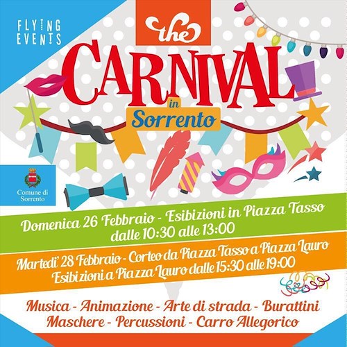 'The Carnival in Sorrento', due giorni di spettacoli e divertimento
