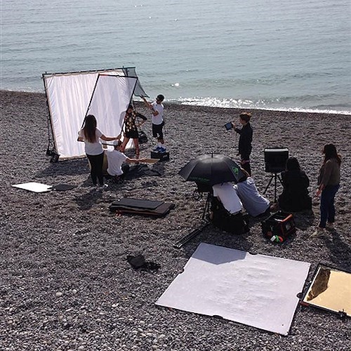Top model Daria Werbowy ad Amalfi in posa per Vogue
