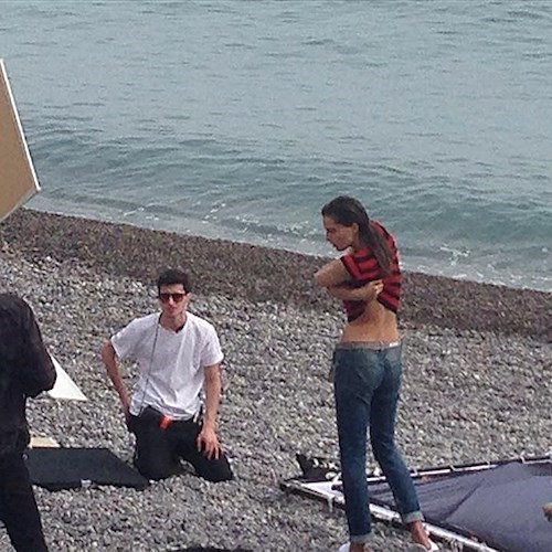 Top model Daria Werbowy ad Amalfi in posa per Vogue