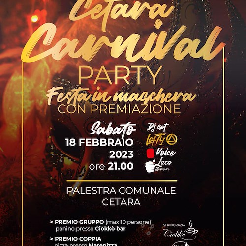 Torna il Carnevale a Cetara: dal 18 al 25 febbraio cinque appuntamenti per grandi e piccini