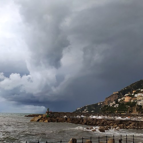 Torna il maltempo sulla Costa d’Amalfi, allerta meteo gialla dalle 18 di oggi