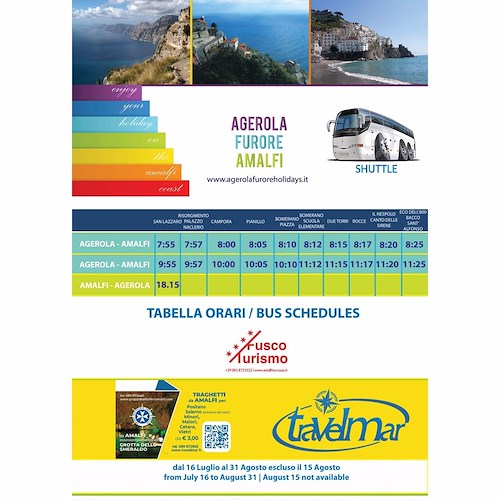 Torna il servizio navetta Agerola-Amalfi destinato agli ospiti delle strutture ricettive aderenti