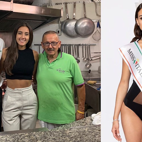 Tra un impegno e l'altro Miss Italia 2021 fa tappa in Costa d'Amalfi, per Zeudi Di Palma cena a Vietri sul Mare