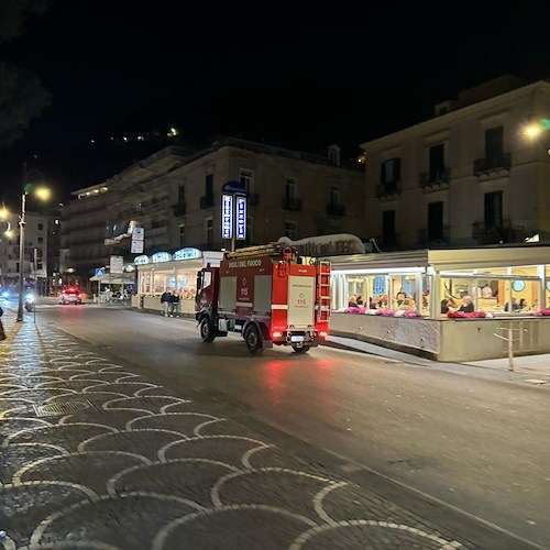 Vigili del Fuoco del distaccamento di Maiori diretti ad Agerola<br />&copy; Massimiliano D'Uva