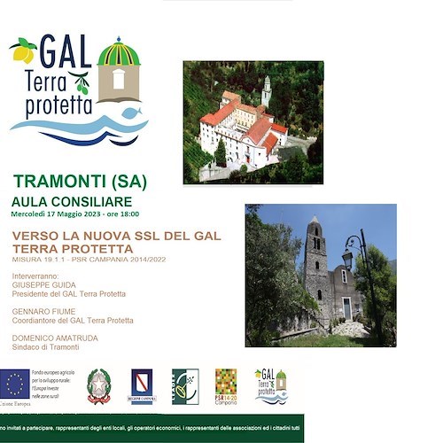 Tramonti, 17 maggio l’incontro del Gal Terra Protetta per la nuova Strategia di Sviluppo Locale