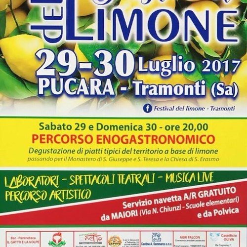 Tramonti: 29-30 luglio a Pucara torna il "Festival del Limone"