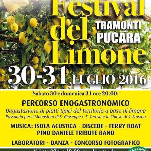 Tramonti: 30 e 31 luglio Pucara celebra 'sua maestà' il limone /PROGRAMMA