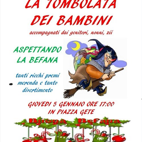 Tramonti, 5 gennaio a Gete torna la tradizionale Tombolata “Aspettando la Befana”