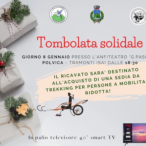 Tramonti, 8 gennaio una tombolata solidale per acquistare sedia da trekking per persone a mobilità ridotta