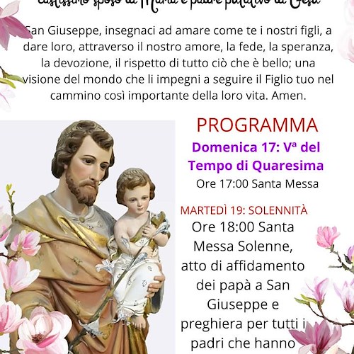 San Giuseppe: programma