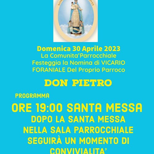 Tramonti, la Comunità Parrocchiale di Capitignano festeggia la nomina di Don Pietro a vicario foraneo