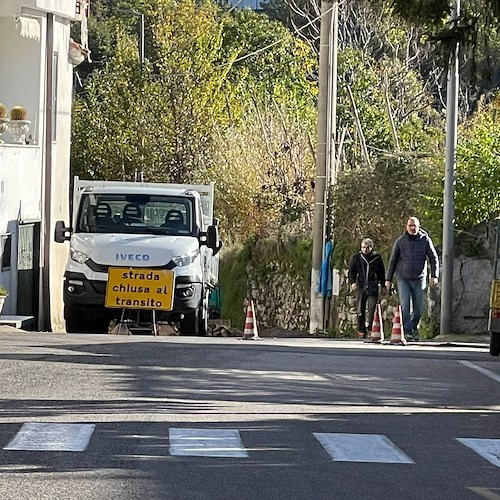 Tramonti, lavori idrici urgenti in Via Raimondo Orsini: traffico deviato lungo la Variante Polvica