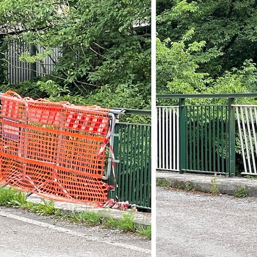 Tramonti, ringhiera sul ponte di Polvica danneggiata da mesi nonostante il pericolo per la circolazione