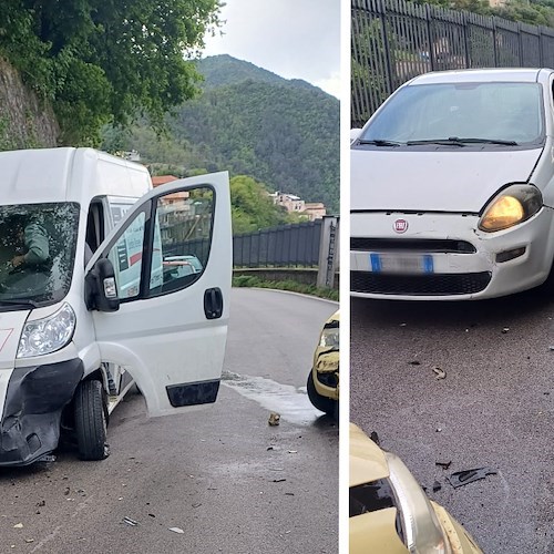 Tramonti, tre veicoli coinvolti in un incidente lungo la SP2