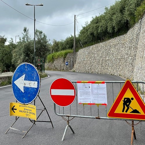 Tramonti, viabilità in tilt per la chiusura della SP2: fino al 1° giugno tutti i veicoli sono deviati per la strada interna
