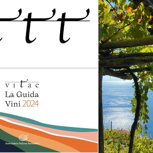 Tre vini Costa d'Amalfi DOC insigniti delle "Quattro Viti" dall'Associazione Italiana Sommelier