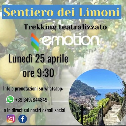 Trekking teatralizzato sul Sentiero dei Limoni: 25 aprile tra Maiori e Minori si rivivranno le scene de “Il Miracolo” di Rossellini
